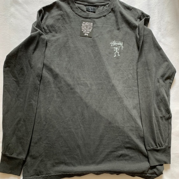 STUSSY WARRIOR MAN PIG. DYED LONG SLEEVE T-SHIRT - Picture 3 of 5